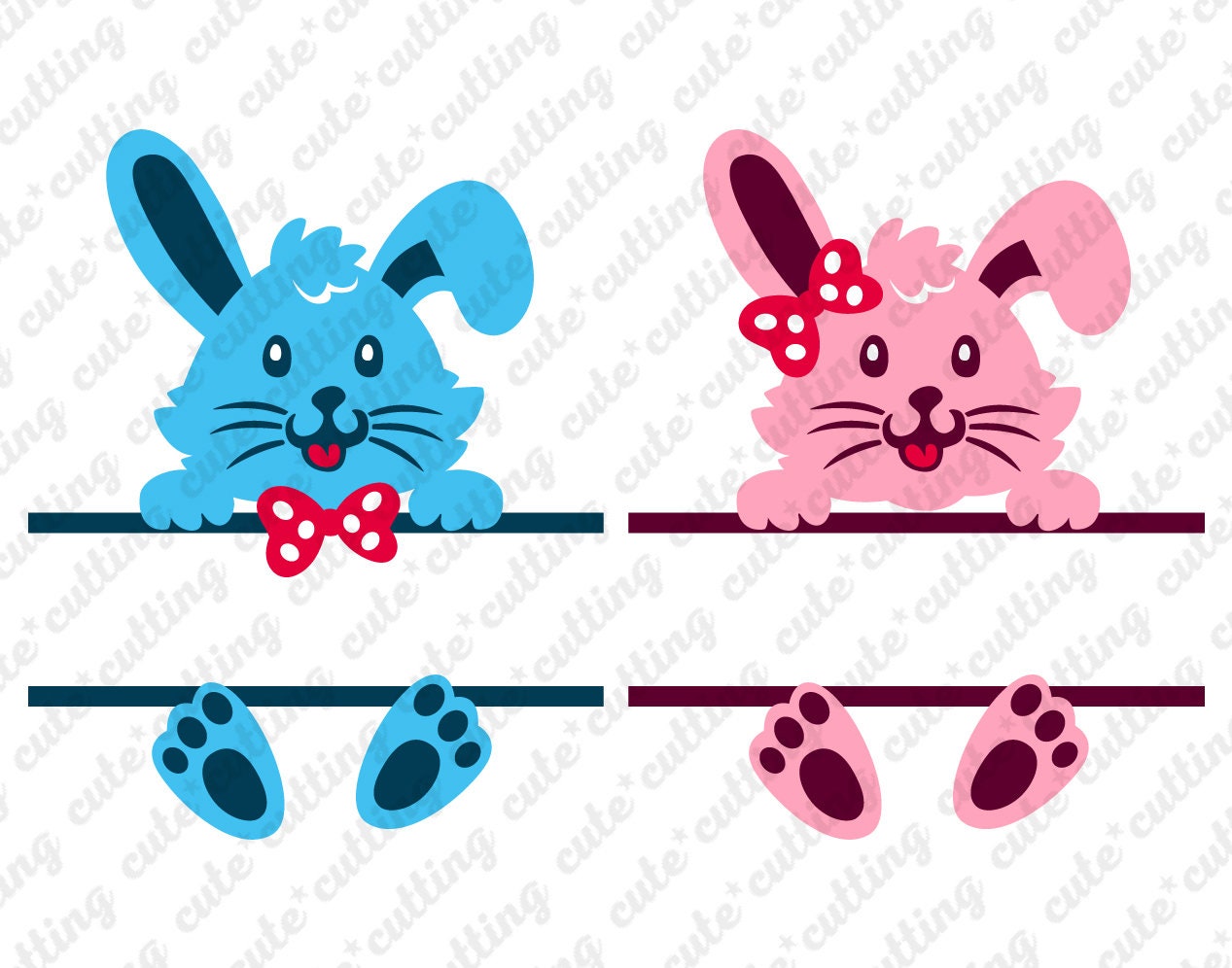 Download Easter svg Bunny svg Split monogram svg Bunny boy Bunny | Etsy