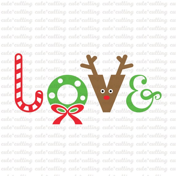 Download Christmas Love Svg Dxf Jpeg Cutting Files For Silhouette Etsy