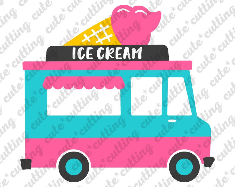 Download Clip Art Art Collectibles Jpeg Png Cricut Cutting Files For Silhouette Cameo Dxf Ice Cream Svg Pdf Kitchen Svg Food Truck Svg Summer Svg Ice Cream Truck Svg