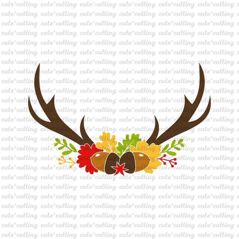 Download Clip Art Art Collectibles Curio Autumn Svg Flower Svg Happy Fall Y All Svg Deer Dxf Cutting Files For Silhouette Cameo Cricut Floral Svg Portrait Antler Svg