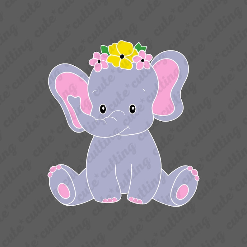 Download Elephant svg animal girl party svg flower svg baby shower ...