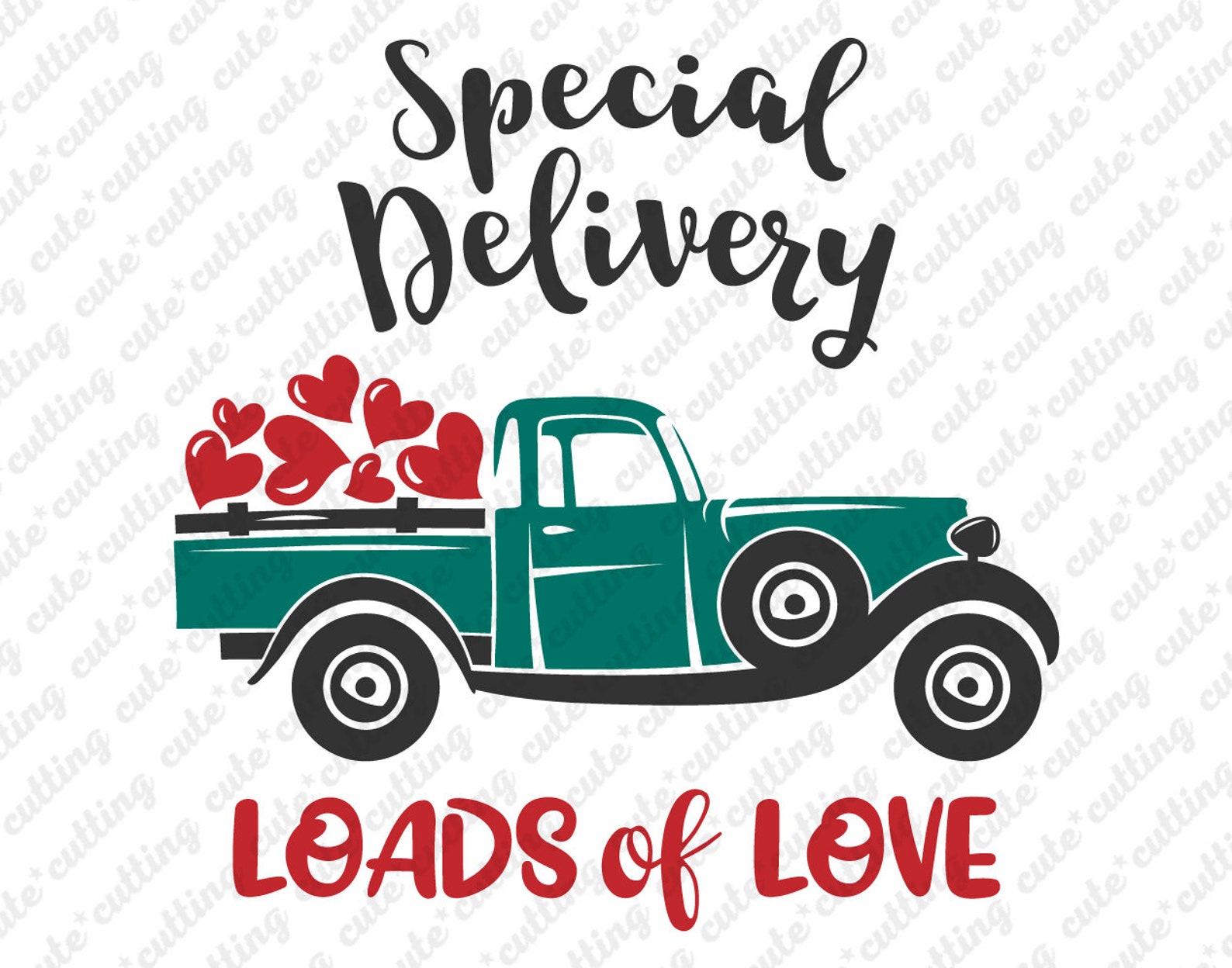 Valentines Truck Svg Loads of Love Svg With Heart | Etsy