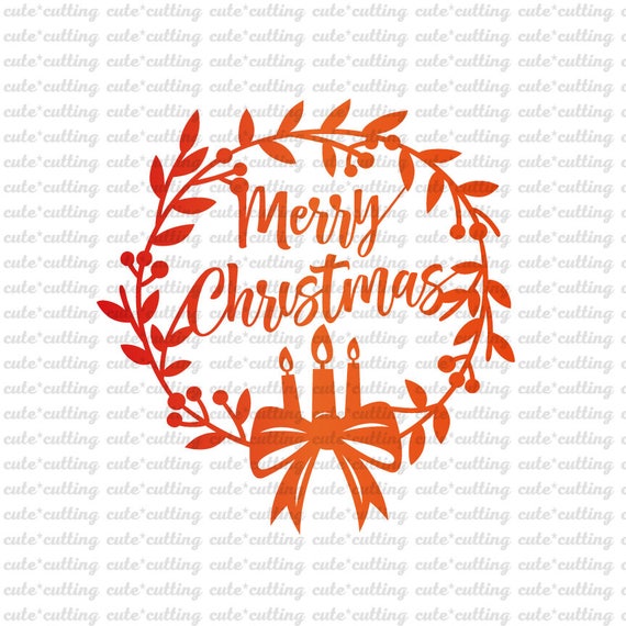 Download Free Christmas Svg Merry Christmas Svg Christmas Wreath Svg Etsy SVG DXF Cut File