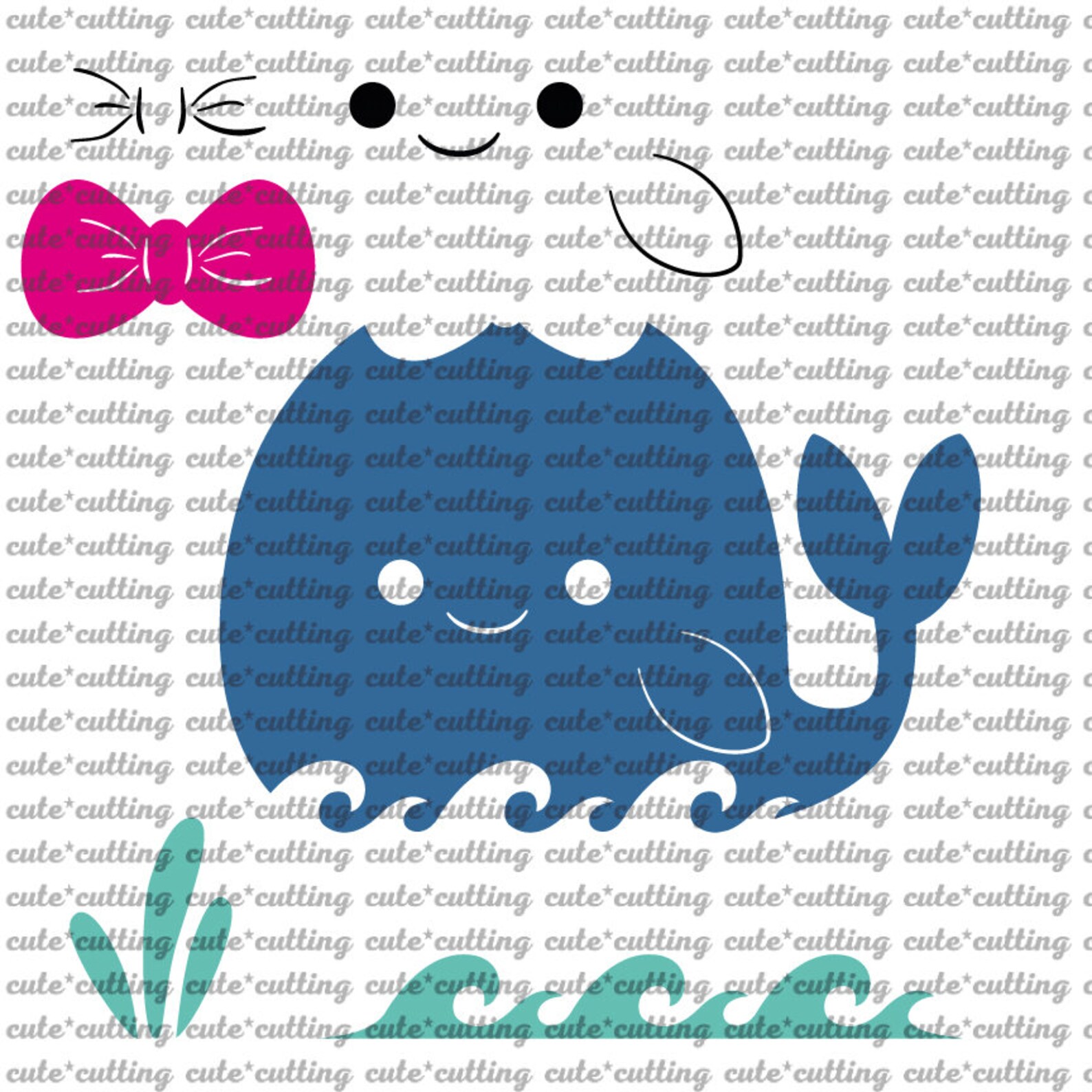 Whale svg cute whale svg sea animal svg girl party svg | Etsy