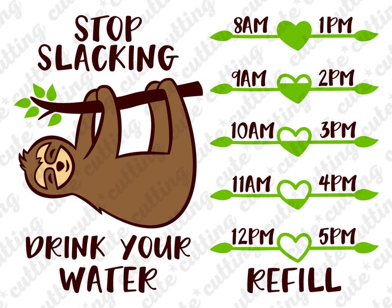 Download Sloth svg sloth on branch svg water tracker svg cute sloth ...