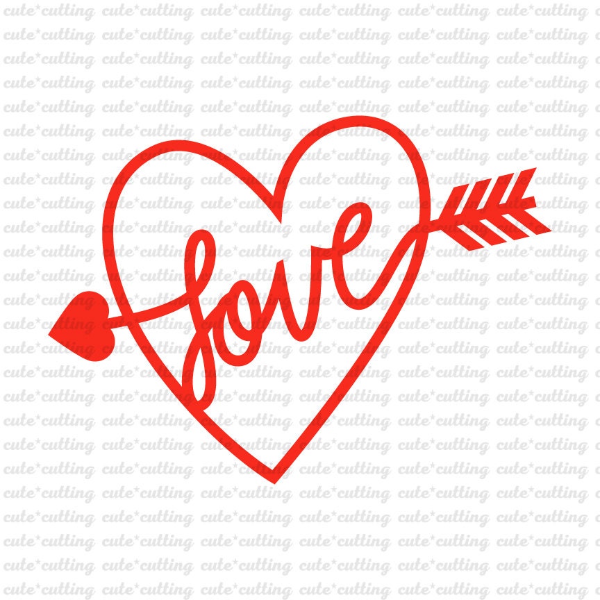 Heart Svg Love Svg Wedding Svg Arrow Svg Valentines Day | Etsy