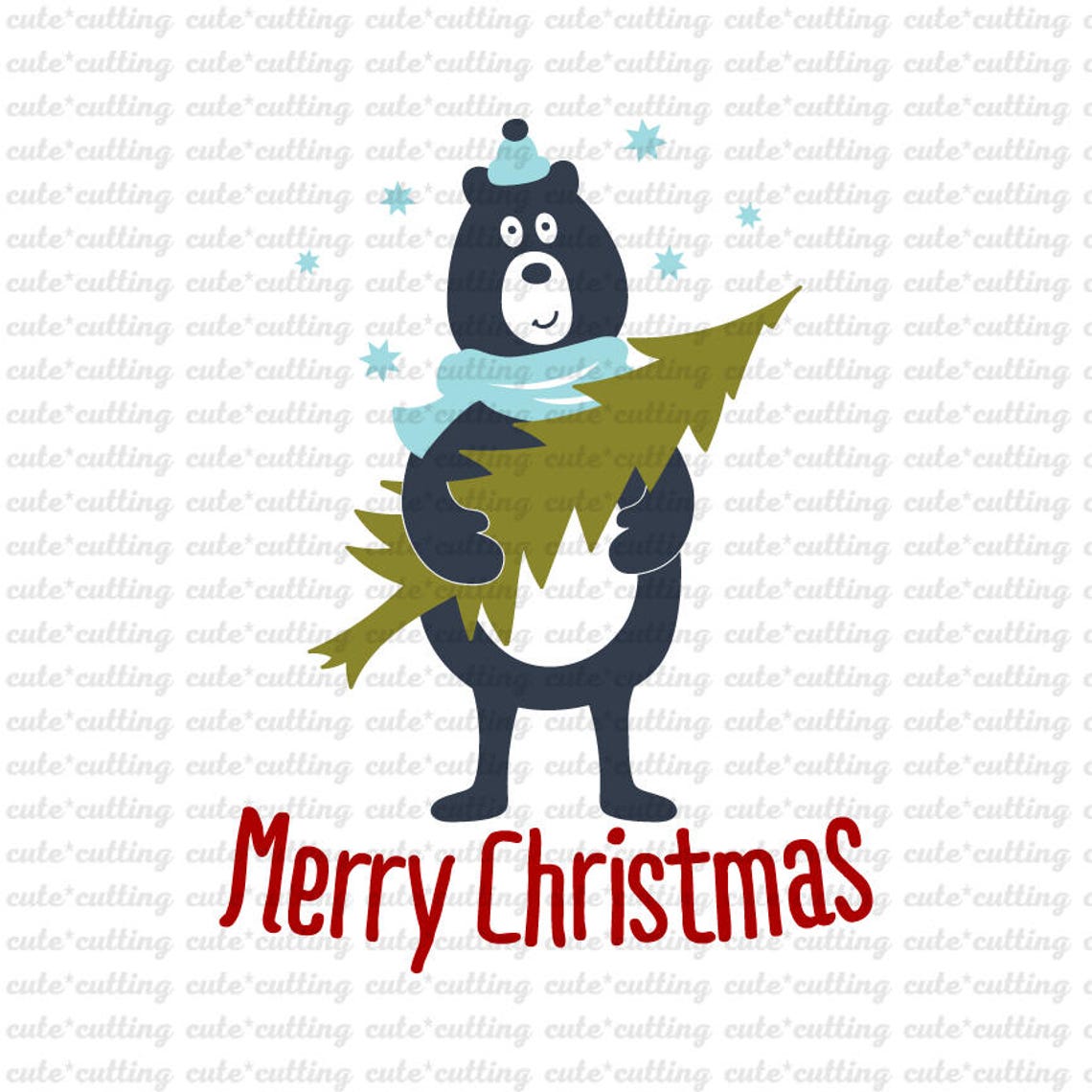Bear Svg Christmas Svg Merry Christmas Svg Forest Animal | Etsy