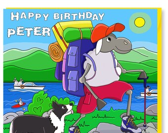 Hiker Happy Birthday Etsy