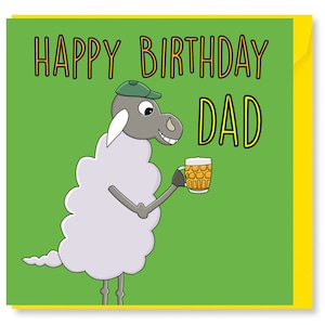 Joyeux Anniversaire Papa The Vache Carte De Salutation Happy Etsy Canada