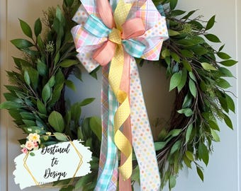 PRECIO ESPECIAL Buzón de Pascua con lazo de primavera, decoración de farol con lazo