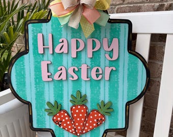 Happy Easter Door Hanger Wooden Sign