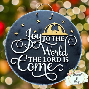 Joy to the World Door Hanger Christmas Sign