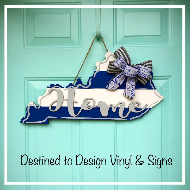 Kentucky Door Hanger Home Door Sign Etsy