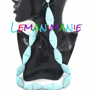 Collana carta celeste/paper blu necklace