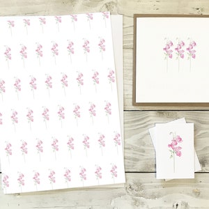 Peonies Wrapping Paper, Floral Wrapping Paper, Baby Shower