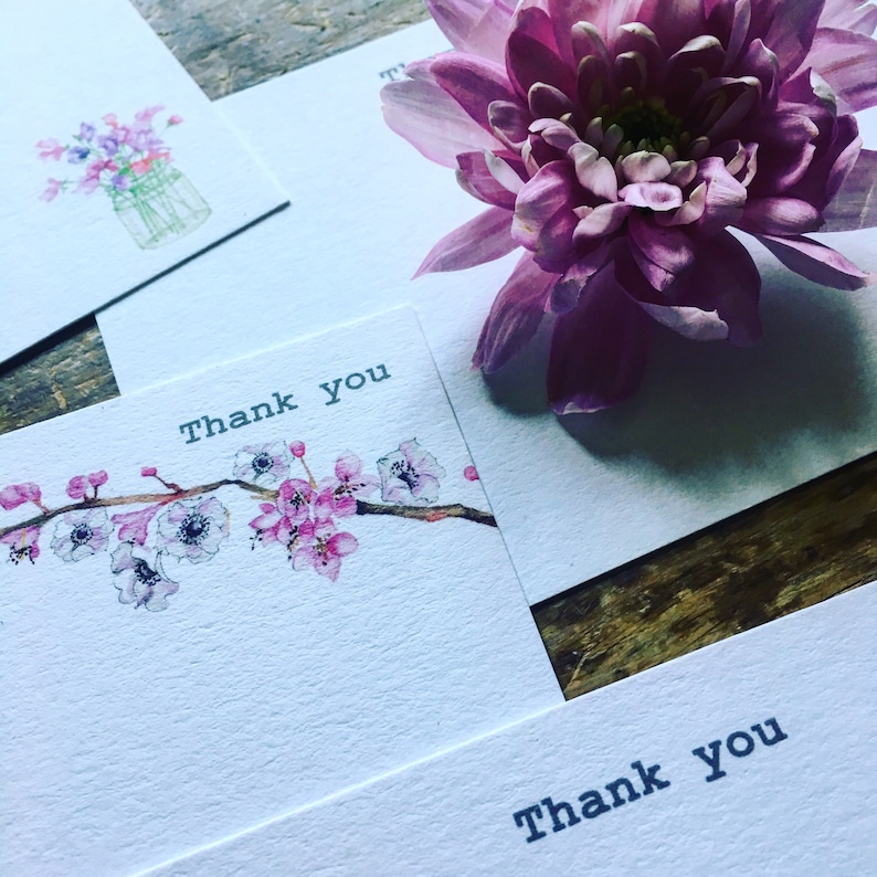 Flower Pot Postcards taken from an Original Watercolour Notecards Notelets Thank you Cards Blank Cards