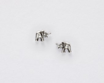 Silver Studs / Silver Elephant Stud Earrings / Gift for Her / Silver Earrings / Jewellery / Elephant Earrings / Letterbox Gift