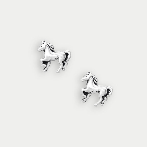 Silver Studs / Silver Horse Earrings / Gift for Her / Jewellery / Silver Earrings / Horse Jewellery / Horse Earrings / Letterbox Gift