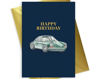 Birthday Card / Card for Him / Dad / Son / Grandson / Brother / Grandad / Uncle / Porsche / Car Birthday Cards / Racing Birthday Cards