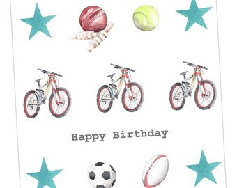 Carte D Anniversaire Sportive Etsy France