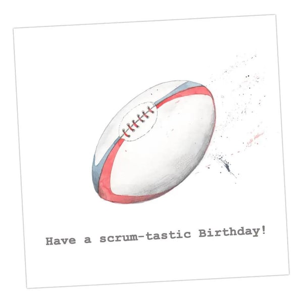 Carte d'anniversaire / Carte pour lui / Carte pour elle / Carte sportive / Rugby / Carte d'anniversaire rugby / Carte rugby / Carte sport / Carte d'anniversaire sport