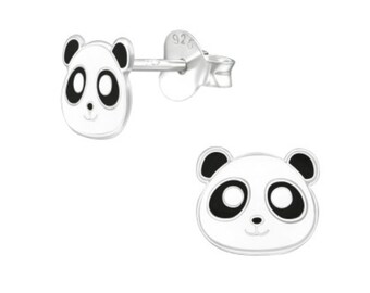 Silver Studs / Silver Panda Stud Earrings / Gift for Her / Silver Earrings / Jewellery / Gift for Girl / Panda Earring / Letterbox Gift
