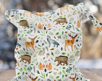 Diaper Wet Bag with Woodland Print