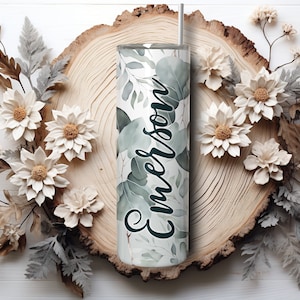 Eucalyptus Personalized 20 oz. Skinny Tumbler