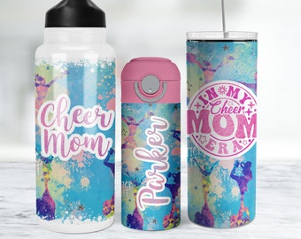 Cheer Mom Era Water Bottle Set