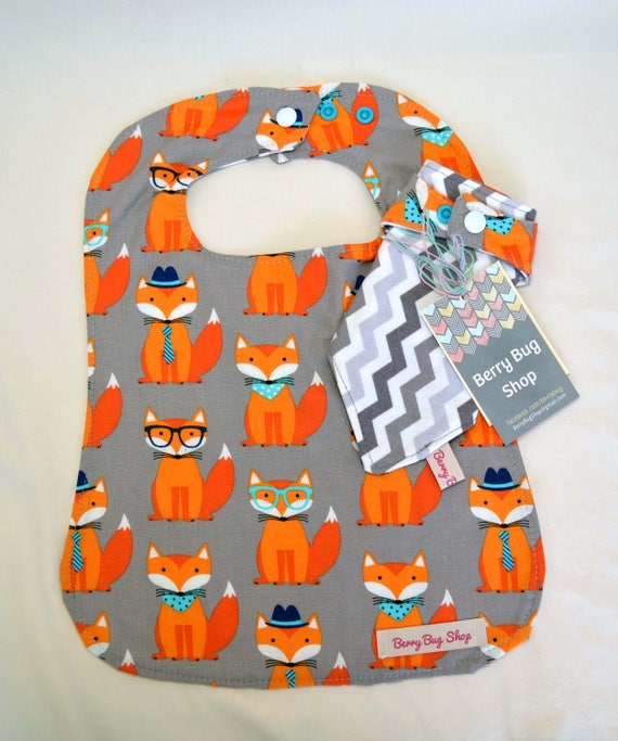 Fox Baby Bibs Fox Baby Gifts Cute Baby Bibs Baby Bibs Boy Etsy
