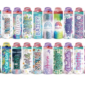 Girls Personalized 20oz Stainless Steel Water Bottle