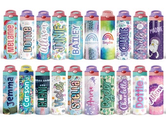 Girls Personalized 20oz Stainless Steel Water Bottle