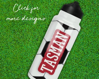 32oz Personalized Sports Themed Water Bottle