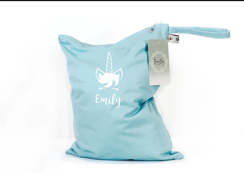 Personalized Wet Bag Unicorn Bag Wet Bag Gifts for Baby Girl Personalized Unicorn Bag Personalized Wetbag Unicorn Gifts for Girls