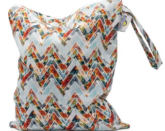 Chevron Floral Wet Bag