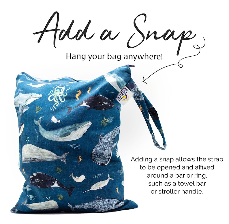 Whale Wet Bag in Four Sizes zdjęcie 5