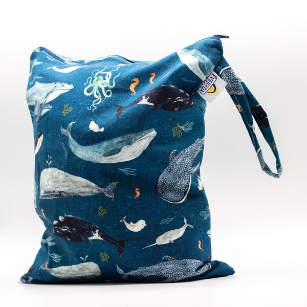 Whale Wet Bag in Four Sizes