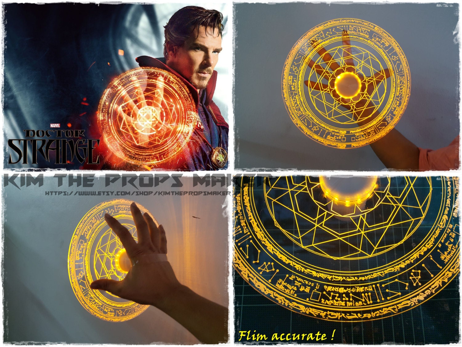 Film accurate Doctor strange Light up magic spell disc