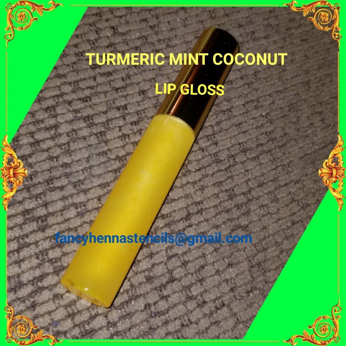 Lip Brightening Natural Turmeric Mint Coconut Lip Gloss. Etsy