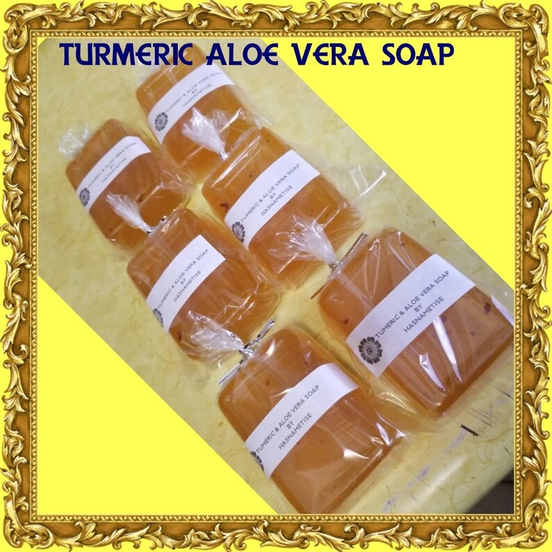 Turmeric & Aloe Vera Soap Natural Skin Lightening Soap With Etsy
