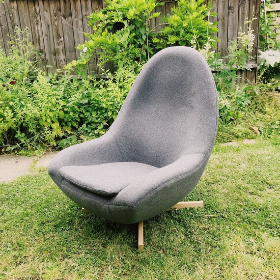 1960 S Greaves Thomas Swivel Egg Chair Fully Etsy