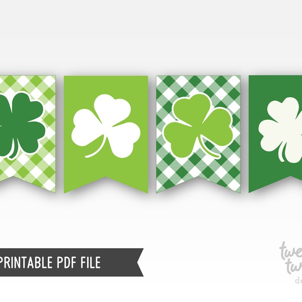 Shamrock Printable St. Patricks Day Banner