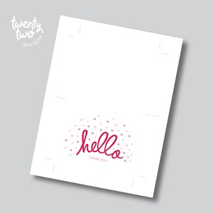 Hello Thinking of You Card, Blank Printable Greeting Card, Blank Card image 4