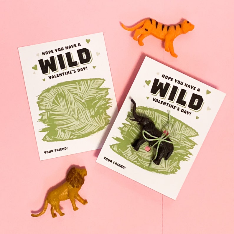 Printable Animal Valentine Card Zoo Animal Valentine - Etsy