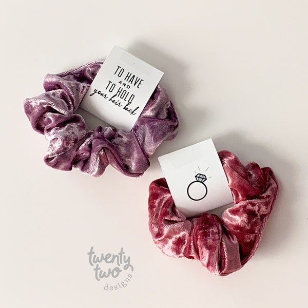 To Have and To Hold Your Hair Back, Printable Hair Tie Favor Tag, Bachelorette Party Favors