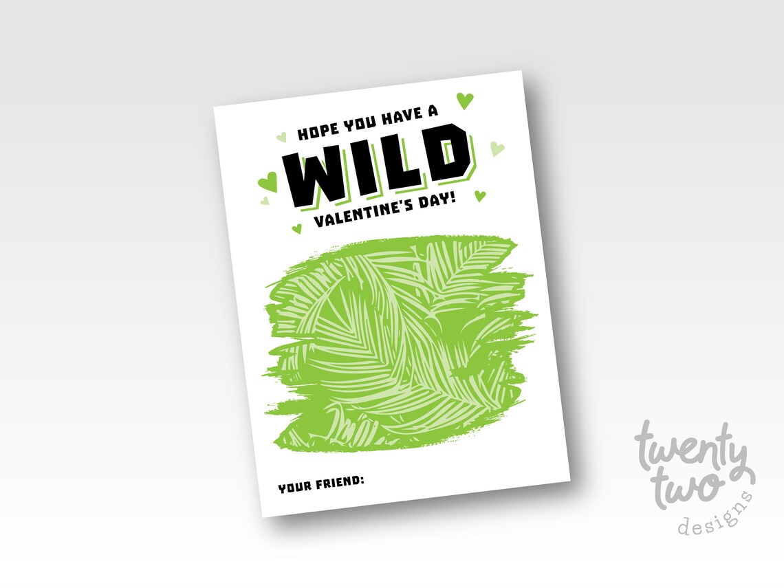 Printable Animal Valentine Card Zoo Animal Valentine - Etsy