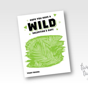 Printable Animal Valentine Card, Zoo Animal Valentine, Classroom ...