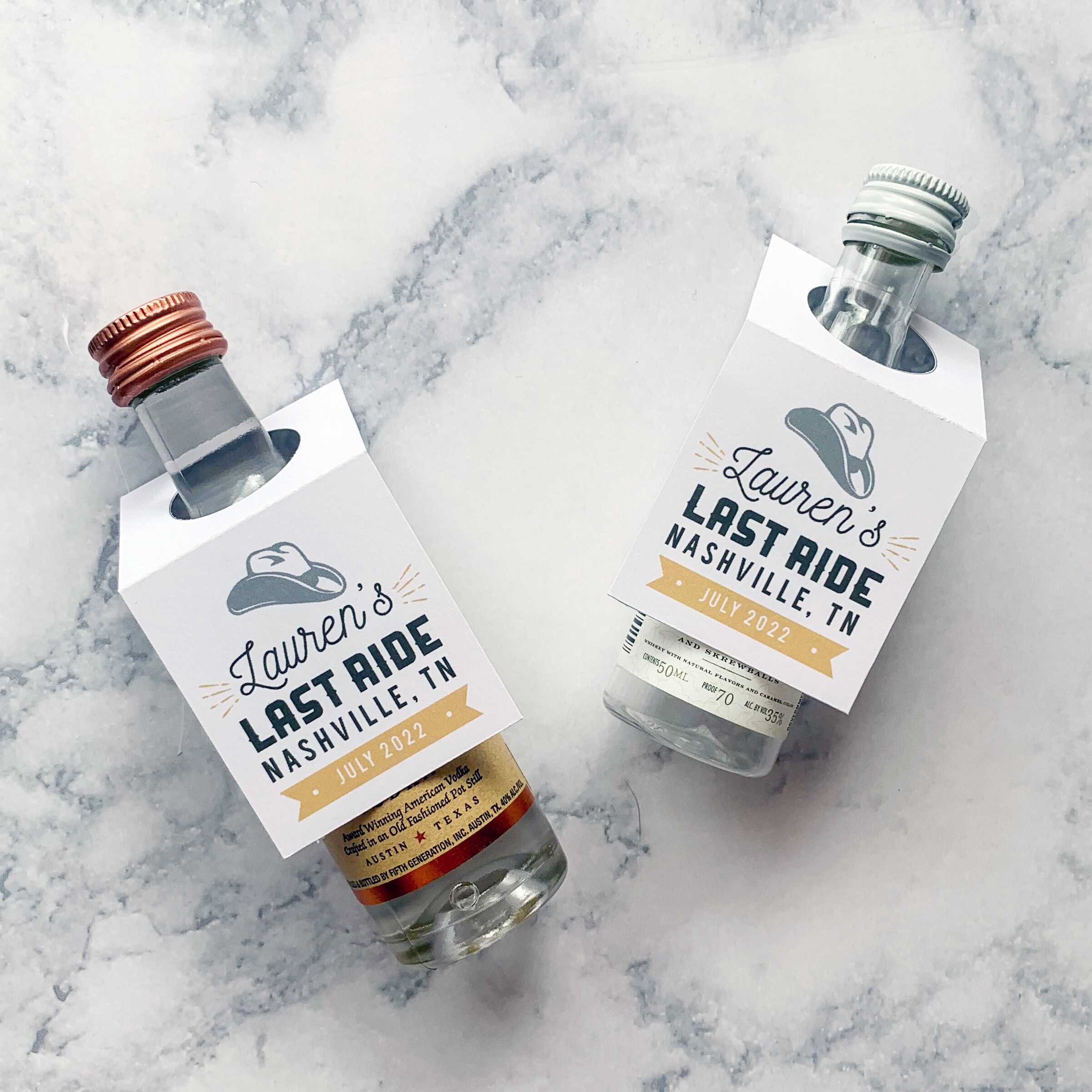 Last Ride Printable Shot Bottle Bachelorette Party Favor Etsy