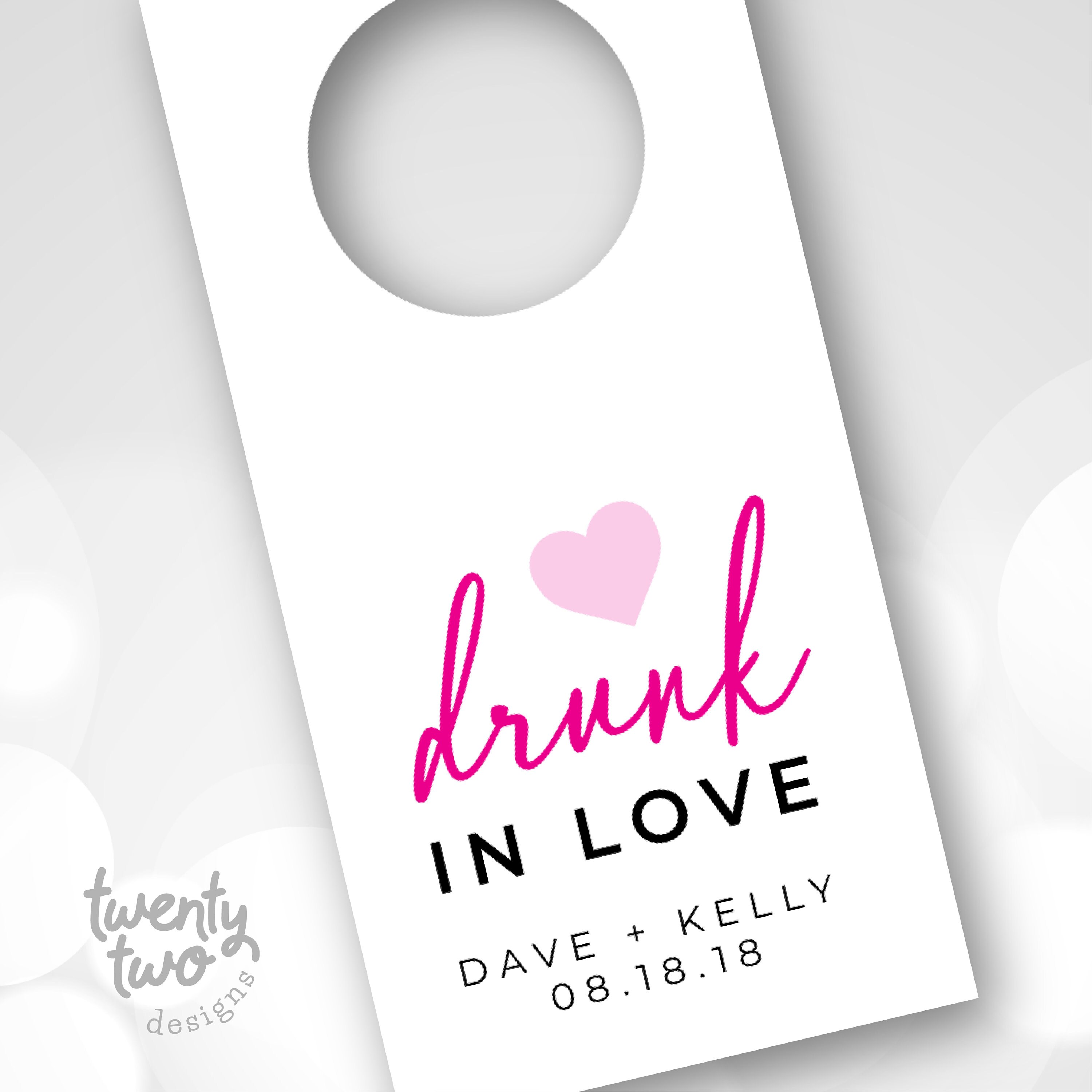 Drunk in Love Printable Shot Bottle Gift Tag Bachelorette - Etsy