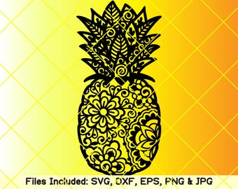 Download Zentangle Pineapple Etsy